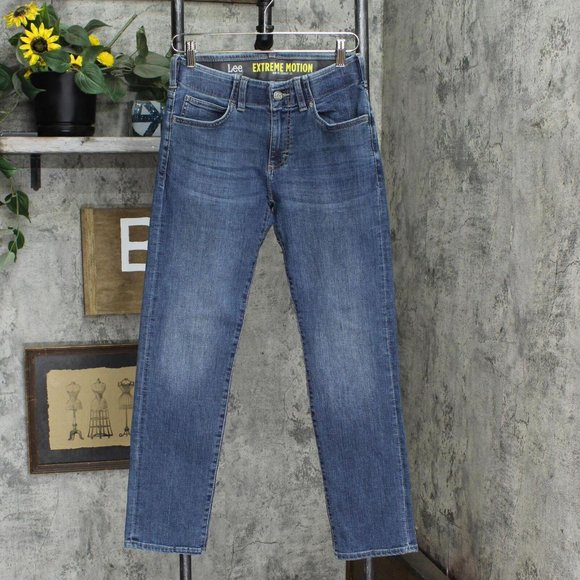 Lee Other - Lee Men's Extreme Motion Slim Straight Fit Jeans 2015452 Cortez Blue 28x30